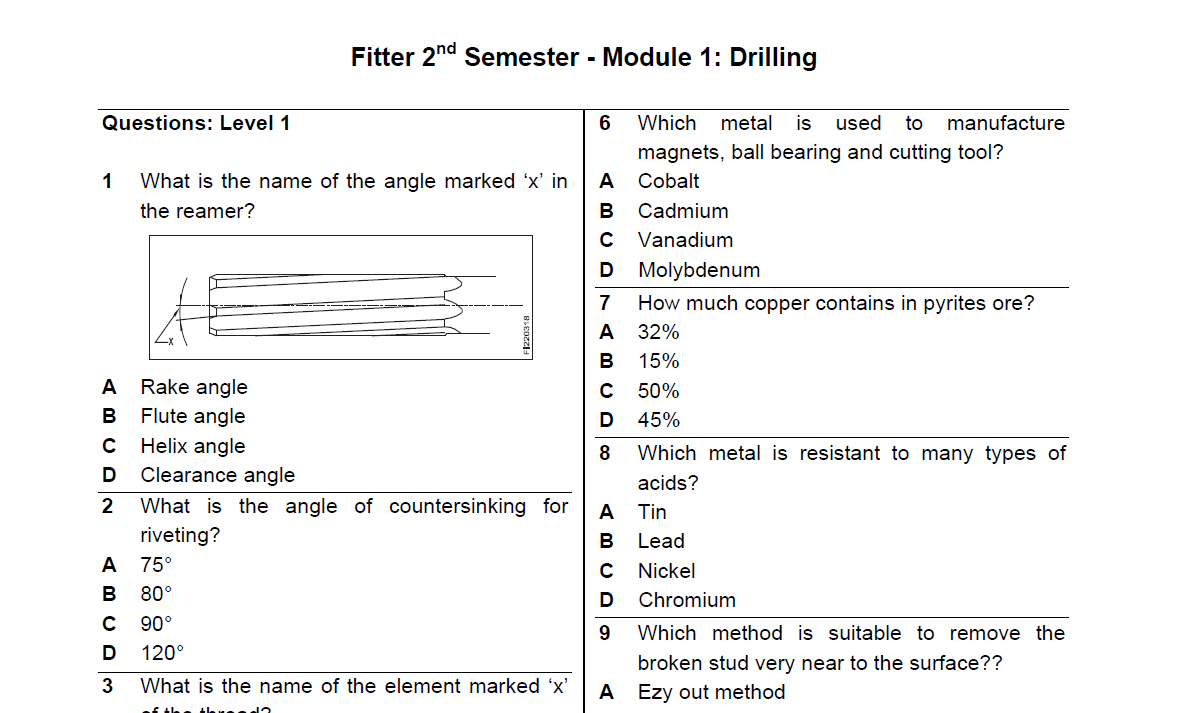 fitter2ndsemester module1 drilling a